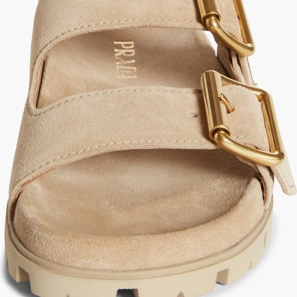 New Prada Double Strap Suede Sandals size 39 - Picture 14 of 15